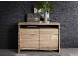 MASSIVMOEBEL24 | Credenza In Legno Di Acacia 131X45X96 Acacia Naturale Laccato Pure Acacia #103