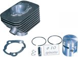 Kit Cilindro Polini Ghisa Grigia Sport 63Cc 10Mm Pistone Spinotto Senza Testa Per Piaggio Boxer, Bravo, Cba, Ciao, Eco, Grillo, Si