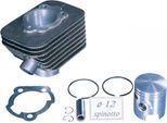Kit Cilindro Polini In Ghisa Grigia Sportivo 63Cc 12Mm Pistone Spinotto Senza Testa Per Piaggio Boxer, Bravo, Cba, Ciao, Eco, Grillo, Si