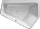 Duravit Paiova 5 Bain à Remous, à Encastrer, Angle à Droite, Double Dos InclinéS à Droite, Habillage Acrylique Sans Soudure, Garniture D'éCoulement Et De Trop-Plein, SystèMe Combi P, 1900X1400Mm, 760397000CP1000, 760397000CP1000