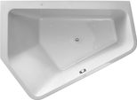 Duravit Paiova 5 Bain à Remous, à Encastrer, Angle à Gauche, Double Dos InclinéS à Gauche, Habillage Acrylique Sans Soudure, Garniture De Vidage Et De Trop-Plein, SystèMe Jet, 1900X1400Mm, 760396000JS1000, 760396000JS1000