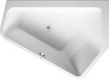 Duravit Paiova 5 Bain à Remous, à Encastrer, Angle à Droite, Double Dos InclinéS à Droite, BâTi-Support, Garniture De Vidage Et De Trop-Plein, SystèMe Jet, 1770X1300Mm, 760391000JS1000, 760391000JS1000