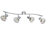 Globo Lighting Faretto In Metallo Cromato, Vetro, Mobile, Lxlxh: 700X80X160Mm, Escl. 4X E14 40W 230V