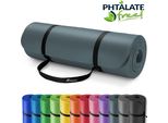 Tresko Tappetino Yoga Tappetino Fitness Tappetino Ginnastica Pilates 185X60X1,5Cm Blu Petrolio