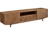 MASSIVMOEBEL24 | Mobile Tv In Legno Di Acacia 188X40X48 Acacia Naturale Laccato Mosayk #105