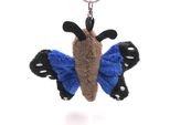 Onwomania Peluche / Coccolone / Portachiavi In Tessuto Animale Farfalla Blu Farfalla 14 Cm