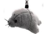 Onwomania Peluche / Coccolone / Portachiavi In Tessuto Animale Foca Bambino Grigio 12 Cm