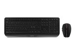 Cherry Gentix Desktop - Set Tastiera E Mouse - Senza Fili - 2,4 Ghz - Pan-Nordic - Nero
