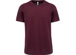Proact Maglietta Sportiva Uomo Manica Corta Collo Tondo Slim Fit Basic, Taglia:S, Colore:Vino