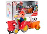Malplay Trattore Con Rimorchio | Gioco Di Ruolo Trattore Con Rimorchio Con Animali | Con Luci E Suoni | Regalo Per Bambine E Bambini | Giocattoli Della Fattoria Per Bambini Piccoli