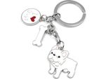 Onwomania - "Bulldog Pet Love Key Ring - Portafortuna In Metallo Ideale Come Regalo, Ad Esempio Per La Tua Migliore Amica, La Tua Mamma"