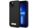 Guess Guhmp14Msbplk Iphone 14 Plus/ 15 Plus 6.7 Czarny/Nero Custodia Rigida In Silicone Logo Piastra Magsafe