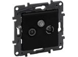 Presa Di Corrente TV-R-SAT Nero 1,5 Db Niloe Step