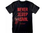 Maglietta Nightmare On Elm Street - "Never Sleep Again"" Per Uomo/Donna Unisex HE1388 (S) (Nero/Rosso)"