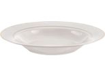 Ambition Aura Silver 23 Cm - Piatto Fondo In Porcellana / Piatto Da Pranzo / Piatto Fondo