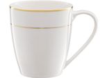 Tazza In Porcellana Bianca Aura Gold 360 Ml