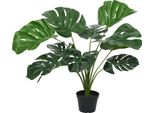 Monstera Pianta Artificiale In Vaso 66Cm Verde