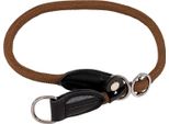Collare Lionto Pull Stop, Regolabile E Leggero, Collare Per Cani Da Riporto In Nylon Con Anello Di Arresto, Lunghezza 50 Cm, Diametro 1 Cm, Marrone