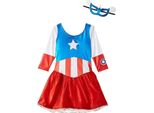 Capitan America - Costume "Dream"" - Ragazze BN5208 (116) (Rosso/Blu/Bianco)"