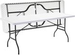 Tavolo Da Giardino Pieghevole 8 Posti Bianco - 180Cm X 74Cm X 74Cm - Oviala Rekkem