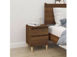 The Living Store Comodino Look Rovere Marrone 40X35X50 Cm