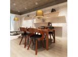 The Living Store Sedie Da Pranzo 4 Pz. Legno Curvo Marrone E Similcuoio