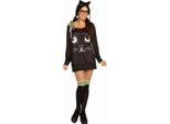 Bristol Novelty - Costume - Donna BN4352 (Taglia Unica) (Nero/Bianco)