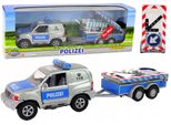 Auto Della Polizia Con Rimorchio Segnali Stradali Metallo HXCL009