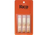 Ance Per Clarinetto In Sib Rico By D'addario, Spessore 2, Confezione Da 3 Pezzi
