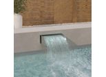 The Living Store Cascata Con Led 45X34X14 Cm In Acciaio Inox 304