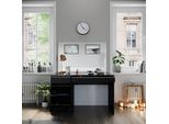 Vicco Tavolo Da Toilette Sherry, 120 Cm, Nero/Oro