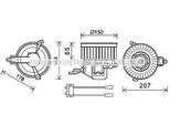 Prasco CN8511 - Motore Soffiatore Oe 644195 Per Zx (N2), Berlingo, 306, Partner (5, G), Partner Origin (G)