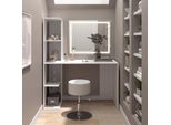 Vicco Tavolo Da Toeletta Tower, 122.2 Cm Con Illuminazione E Sgabello, Bianco