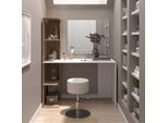 Vicco Tavolo Da Toeletta Tower, 122.2 Cm Con Sgabello, Bianco/Sonoma