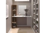 Vicco Tavolo Da Toeletta Tower, 122.2 Cm Con Specchio, Bianco/Sonoma