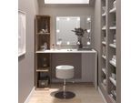Vicco Tavolo Da Toeletta Tower, 122.2 Cm Con Illuminazione E Sgabello, Bianco/Sonoma
