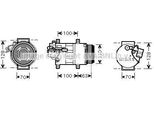 Prasco MSAK434 - Compressore Aria Condizionata Oe 12303511 Per Classe A (W169), Classe B (W245)