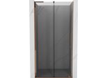 Mexen Velar L Porta Doccia Scorrevole 90 Cm, Grafite, Oro Rosa - 871-090-003-41-60