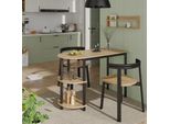 Vicco Tavolo Da Cucina Freetown, 110 X 50 Cm Con Ripiani Aperti, Rovere Goldkraft/Nero