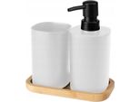 Set Di Accessori Da Bagno Bianco 3 Pezzi