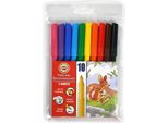 Set Di 10 Esclusivi Pennarelli Koh-I-Noor 7710/2AJ - Perfetti Per La Creatività, Il Disegno E La Colorazione! Create Opere D'arte Uniche Oggi Stesso!
