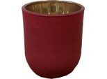 Portacandele Glamour In Vetro Per Tealight Rosso 10X7,5