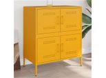 Maison Exclusive - Credenza Giallo Senape 68X39X79 Cm Acciaio