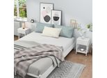 Vicco Comodino Camera Da Letto Keno, 40 X 55 Cm Set Di 2, Bianco