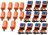 10 Pz Cinghia Di Ancoraggio A Cricchetto 4T Cinghia Di Ancoraggio A Cricchetto 5M 2000 Dan 4000 Dan Kg