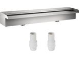 Doccia Splash Piscina Fontana Cascata 304 Acciaio Inox - 23,6X4,5X3,1 - Decorazione Giardino Stagno