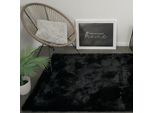 Consilio Concept Cloud Tappeto In Pelliccia 140X200 Nero Tappeto Supersoft 39 Mm Di Altezza Morbida Imitazione Pelliccia Di Coniglio