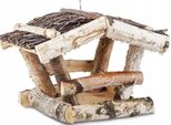 Mangiatoia Per Uccelli In Legno Da Terra 24 Cm