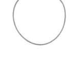 Collierkettchen Celesta, Weiß, Halsketten, Damen, 45Cm, Silber 925 (Sterlingsilber), L: 42 B: 3Mm, GläNzend, B:3Mm
