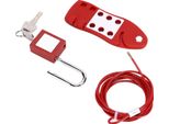 Blocco Del Cavo, Set Di Blocco, Kit Di Tagout Di Blocco, Gancio Di Blocco Di Sicurezza, Blocco Dell'interruttore, Blocco Del Cavo In Acciaio